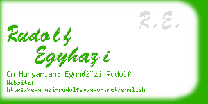 rudolf egyhazi business card